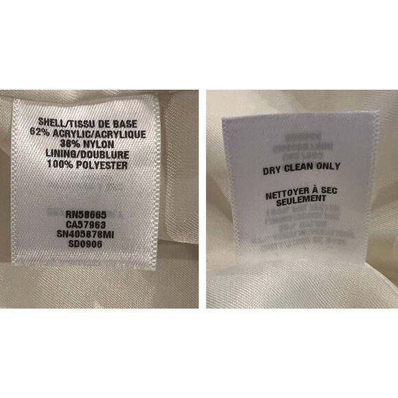 Something Navy Women Double Breasted Jacket in Ivory Size Large - Picture 7 of 8